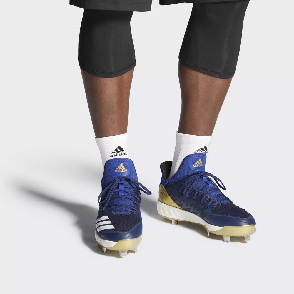 Adidas Boost Icon 4 Spikes De Beisbol Azules Para Hombre (MX-92143)